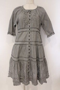 画像1: PINK HOUSE / ギンガムチェックワンピース  クロ O-26-03-10-005-LO-OP-IG-OS