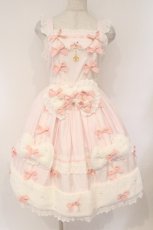 画像1: BABY,THE STARS SHINE BRIGHT / Ruban de Noel Neigeジャンパースカート  ピンク O-26-03-10-051-BA-OP-IG-OS (1)