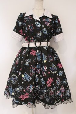 画像1: Angelic Pretty / Neon Star Dinerワンピース  クロ O-26-03-10-054-AP-OP-IG-OS