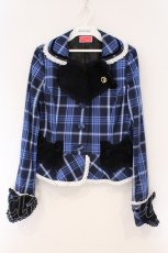 画像1: BABY,THE STARS SHINE BRIGHT / Mary Stuartタータンチェックジャケット  ブルー O-26-03-10-060-BA-JA-IG-OS (1)