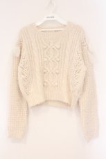 画像1: LIZ LISA / オーガンジーリボンニット  アイボリー O-26-03-10-063-LO-TO-IG-ZT121 (1)