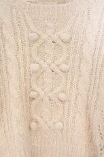 画像2: LIZ LISA / オーガンジーリボンニット  アイボリー O-26-03-10-063-LO-TO-IG-ZT121 (2)