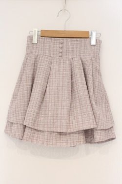 画像1: evelyn / ツイードダブルフレアスカートパンツ  ピンク O-26-03-10-065-LO-PA-IG-OS
