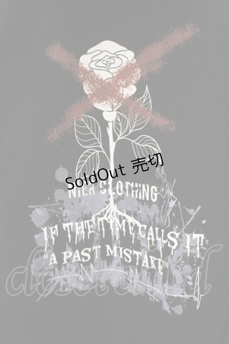 画像2: NieR Clothing / プリントパーカー  ブラック バックローズ O-26-03-10-066-PU-TO-IG-OS (2)