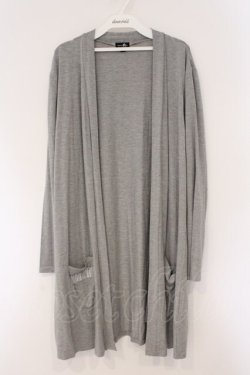 画像1: NieR Clothing / 刺繍ロングカーディガン  グレー O-26-03-10-067-PU-CO-IG-OS