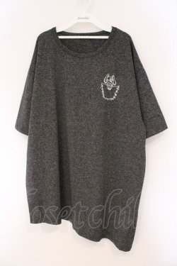 画像1: NieR Clothing / 刺繍Tシャツ  グレー O-26-03-10-068-PU-TO-IG-OS