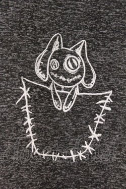 画像2: NieR Clothing / 刺繍Tシャツ  グレー O-26-03-10-068-PU-TO-IG-OS