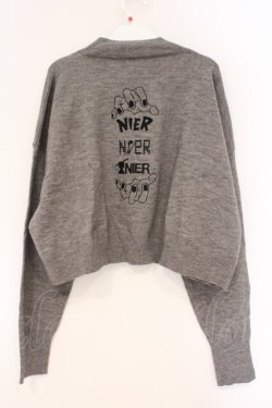 画像3: NieR Clothing / NieRクロップド丈カーディガン  グレー O-26-03-10-071-PU-TO-IG-OS