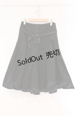 画像1: PINK HOUSE / ピコフリルデニムライクスカート  クロ O-26-03-10-007-LO-SK-IG-OS