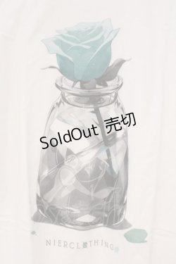 画像2: NieR Clothing / プリントTシャツ XL ホワイト×バックローズ O-26-03-10-077-PU-TS-OW-OS