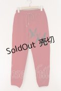 NieR Clothing / プリントスウエットパンツ  レッド ××× O-26-03-10-079-PU-PA-IG-OS