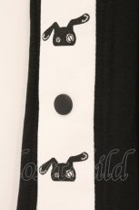 画像2: NieR Clothing / サイドボタンハーフパンツ  ブラック×ホワイト O-26-03-10-085-PU-PA-IG-OS (2)