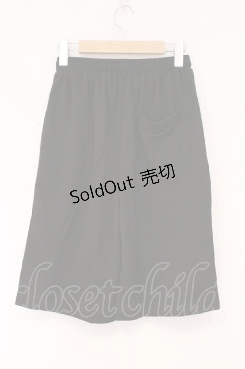 画像3: NieR Clothing / サイドボタンハーフパンツ  ブラック×ホワイト O-26-03-10-085-PU-PA-IG-OS (3)