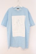 NieR Clothing / プリントTシャツ XL サックス O-26-03-10-089-PU-TS-IG-OS