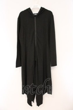 画像1: NieR Clothing / ZIP UPロングパーカー  ブラック クロス刺繍 O-26-03-10-090-PU-TO-IG-OS