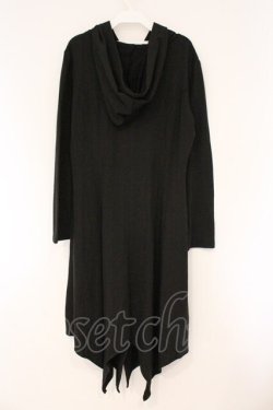 画像3: NieR Clothing / ZIP UPロングパーカー  ブラック クロス刺繍 O-26-03-10-090-PU-TO-IG-OS