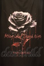 画像2: NieR Clothing / 総柄転写カットソー  ブラック バックローズ O-26-03-10-092-PU-TO-IG-OS (2)