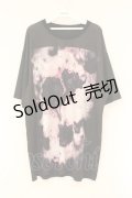 NieR Clothing / 転写pt半袖シャツ  ブラック フラワー O-26-03-10-093-PU-BL-IG-OS