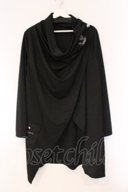 画像1: NieR Clothing / DRAPE COAT JACKET ジャケット  ブラック O-26-03-10-097-PU-JA-IG-OS