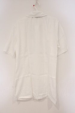 画像3: NieR Clothing / ウエストくびれスタイルアップシャツ【ワンタッチネクタイ付き】  ホワイト×ブルー O-26-03-10-103-PU-BL-IG-OS