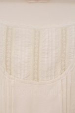 画像2: PINK HOUSE / 裾刺繍ローン切り替えカットワンピース  シロ O-26-03-10-009-LO-OP-IG-OS (2)