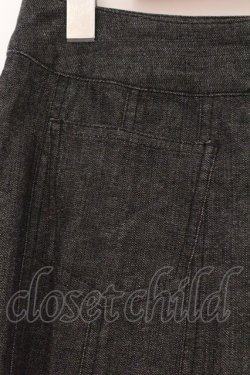 画像4: PINK HOUSE / すずらん刺繍デニムスカート L クロ O-26-03-10-107-LO-SK-IG-OS