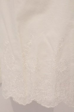 画像4: PINK HOUSE / 裾刺繍ローン切り替えカットワンピース  シロ O-26-03-10-009-LO-OP-IG-OS