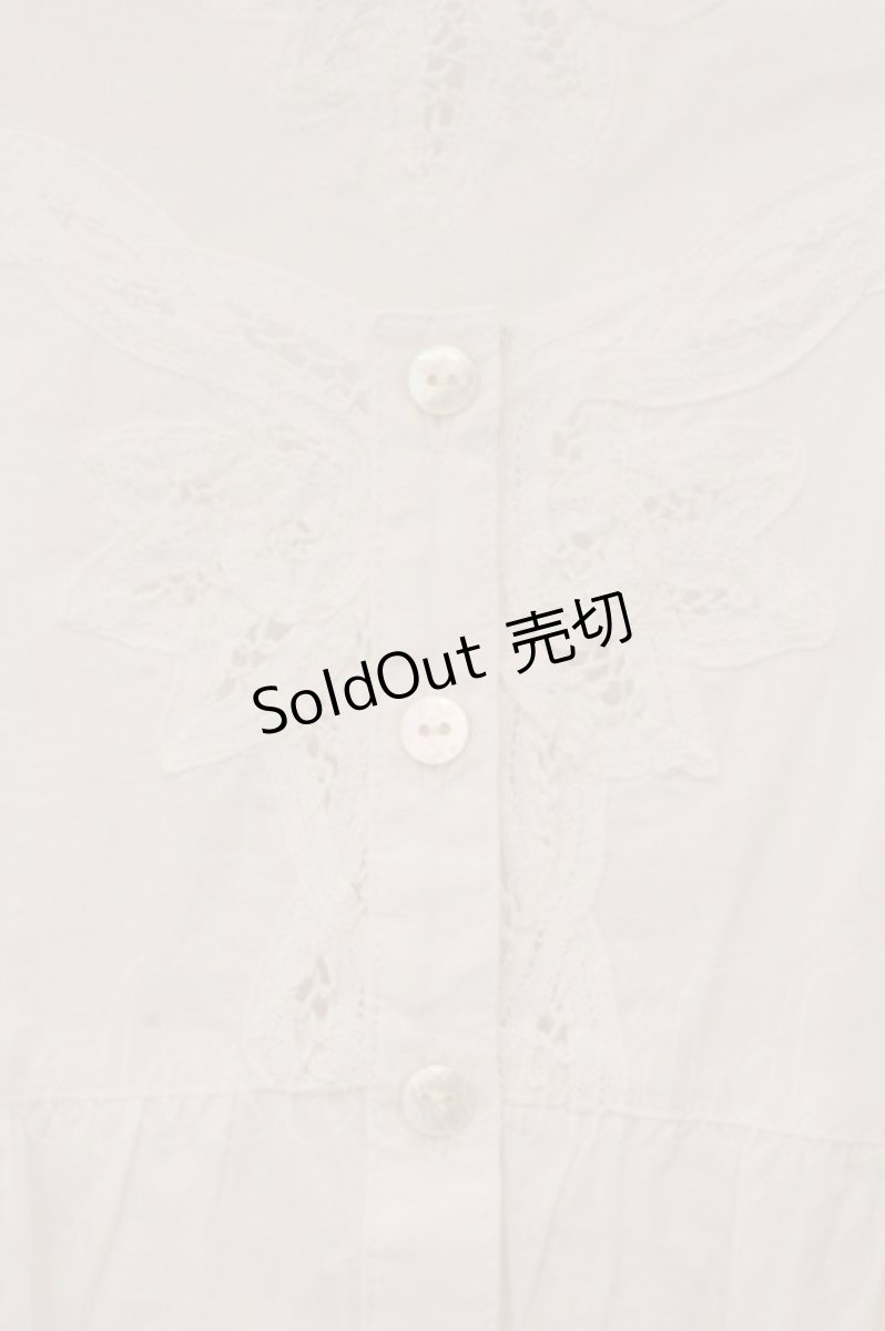 画像2: PINK HOUSE / レース配色ノースリーブブラウス  シロ O-26-03-10-010-LO-TO-IG-OS (2)