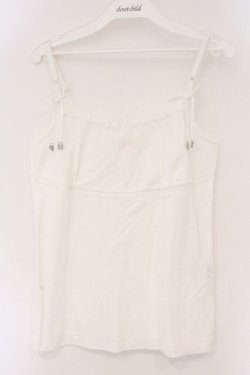 画像1: PINK HOUSE / ロゴチャームキャミソール L シロ O-26-03-10-011-LO-TO-IG-OS