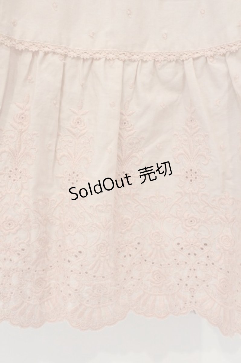 画像3: PINK HOUSE / 刺繍スカラップパフチュニック  ピンク O-26-03-10-014-LO-OP-IG-OS (3)