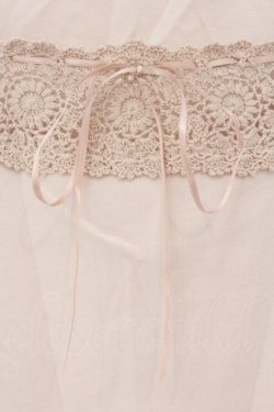 画像2: PINK HOUSE / カットワークレーススリーブTシャツ  ピンク O-26-03-10-016-LO-TO-IG-OS