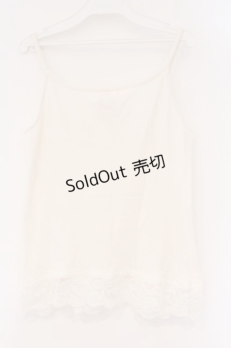 画像4: PINK HOUSE / タックヨークテレコキャミソール  シロ O-26-03-10-002-LO-TO-IG-OS (4)