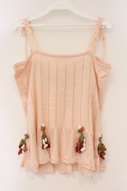 画像5: PINK HOUSE / フラワーあみぐるみニットキャミソール  ピンク O-26-03-10-022-LO-TO-IG-OS