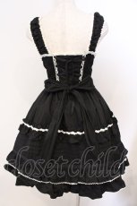 画像4: BABY,THE STARS SHINE BRIGHT / シャーリングジャンパースカート  クロ×シロ O-26-03-11-037-BA-OP-OW-OS (4)