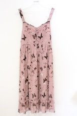 画像1: axes femme / バタフライメッシュキャミワンピース M ピンク O-26-03-11-038-AX-OP-OW-OS (1)