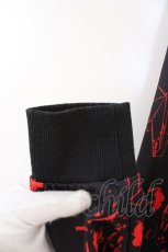 画像2: NieR Clothing / 転写ジップパーカー F ブラック×レッド折り鶴柄 O-26-03-11-044-PU-BL-OW-OS (2)