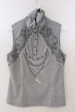 画像1: OZZ ANGELO / ネックレスptタンクトップ  グリーン O-26-03-11-045-OO-TO-OW-OS