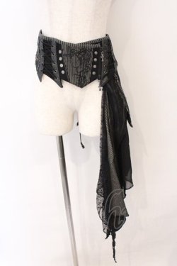 画像1: Ozz Croce / Garden of Fallen Angelコルセットスカート  ブラック O-26-03-11-050-OO-SK-OW-OS