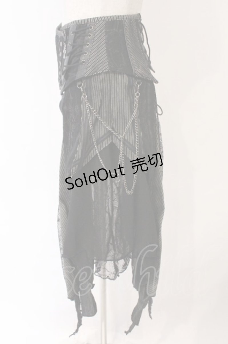 画像2: Ozz Croce / Garden of Fallen Angelコルセットスカート  ブラック O-26-03-11-050-OO-SK-OW-OS (2)