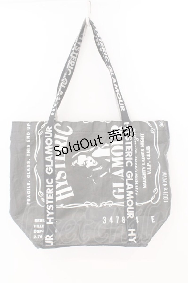 画像1: HYSTERIC GLAMOUR / WHISKYトートバッグ  ブラック O-26-03-11-051-PU-BG-YM-ZT725 (1)