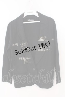 画像1: HYSTERIC GLAMOUR / DESTROY ALL コットンテーラードジャケット F ブラック O-26-03-11-053-PU-JA-YM-OS