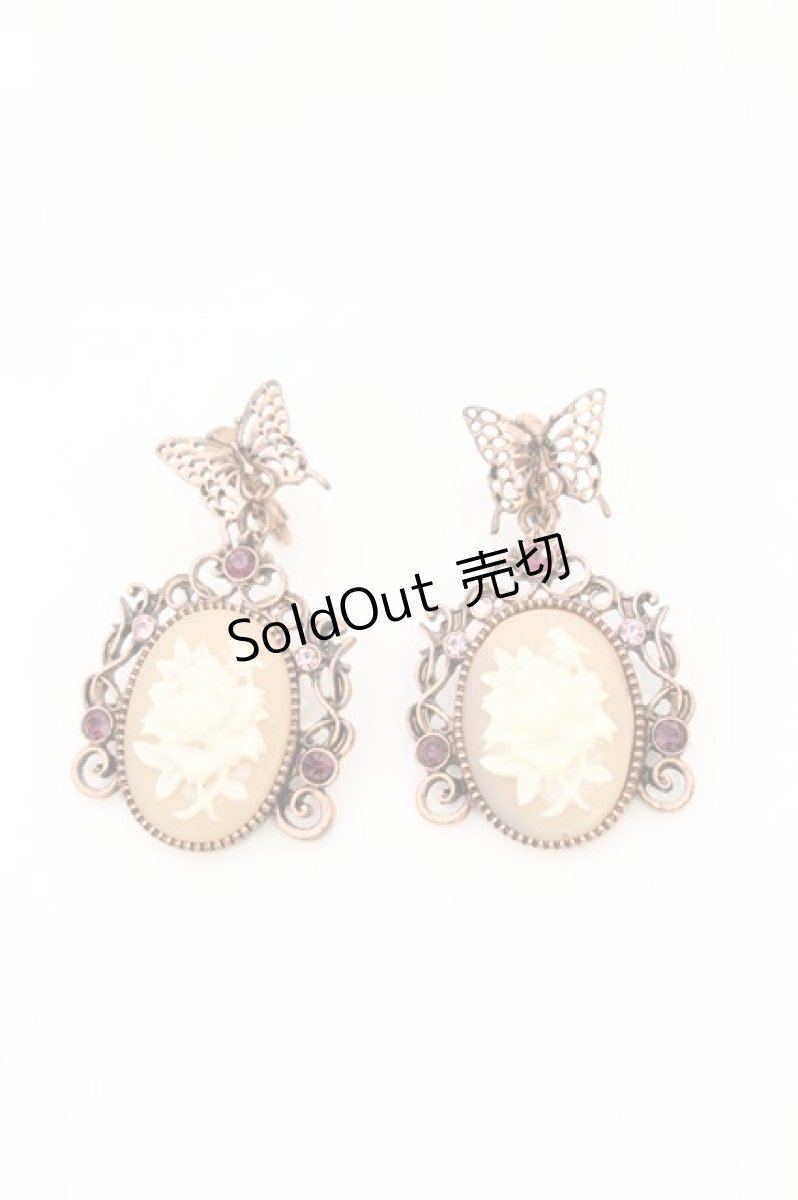 画像1: axes femme / ローズカメオイヤリング  ピンクゴールド O-26-03-11-008-AX-AC-IG-ZT649-F003 (1)