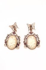 画像1: axes femme / ローズカメオイヤリング  ピンクゴールド O-26-03-11-008-AX-AC-IG-ZT649-F003 (1)