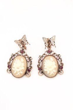 画像1: axes femme / ローズカメオイヤリング  ピンクゴールド O-26-03-11-008-AX-AC-IG-OS