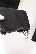 画像3: ALGONQUINS / デストロイバイカーデニムスキニーパンツ M ブラック O-26-03-11-059-AL-PA-YM-ZT527 (3)