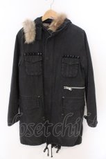 画像1: Candy Stripper / レオパードライナー付きモッズコート 2 ブラック O-26-03-11-061-PU-CO-YM-ZTC067 (1)