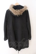 画像2: Candy Stripper / レオパードライナー付きモッズコート 2 ブラック O-26-03-11-061-PU-CO-YM-ZTC067 (2)