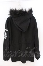 画像3: GLAD NEWS / ファーフードミリタリーパッチブルゾンジャケット F ブラック O-26-03-11-062-GL-CO-YM-ZT0315L (3)