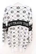 画像3: TRAVAS TOKYO / ロゴ総柄ジャガードニットプルオーバー F ホワイト O-26-03-11-067-PU-TO-YM-OS (3)