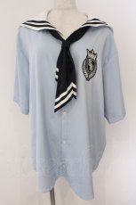 画像1: TRAVAS TOKYO / セーラーカラーシャツ F サックス O-26-03-11-068-PU-TO-YM-ZT527 (1)